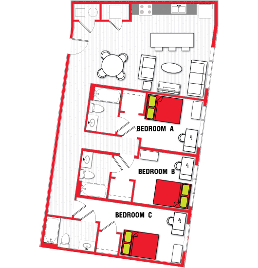 Raleigh Student Apartment Floorplans Stanhope Student Apartments
